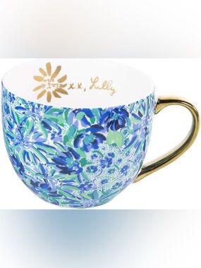Lilly Pulitzer Ceramic Mugs - Blue, Green & Pink Floral